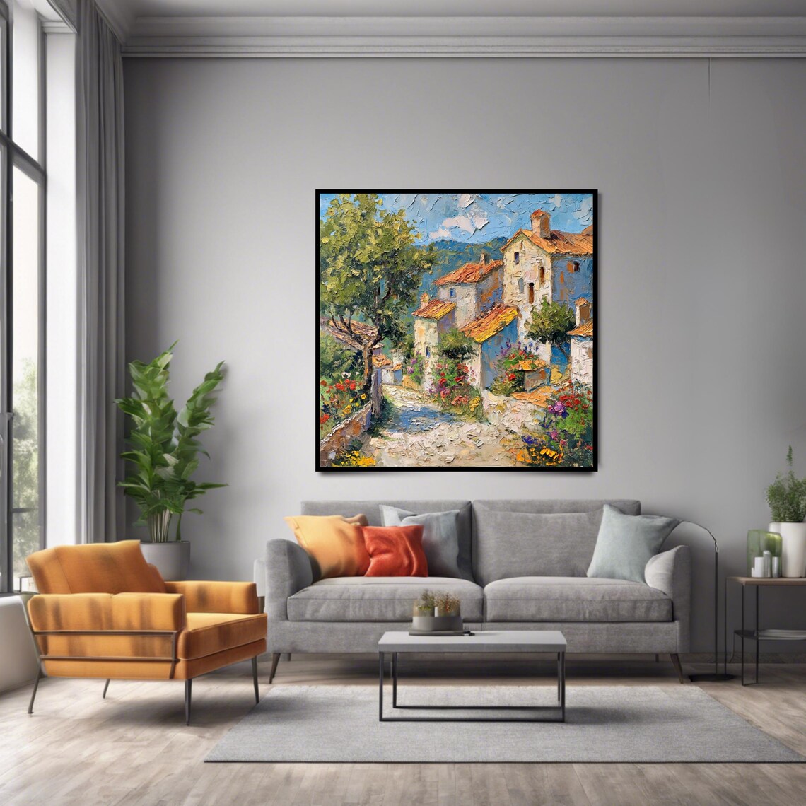Italian Village, Mediterranean Rustic Landscape - Image 2