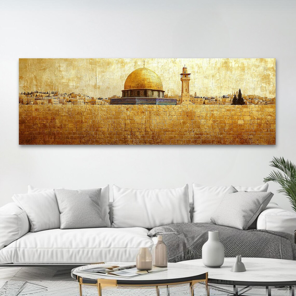 Dome Of The Rock Jerusalem Golden Old City Panoramic Travel Poster - Image 4