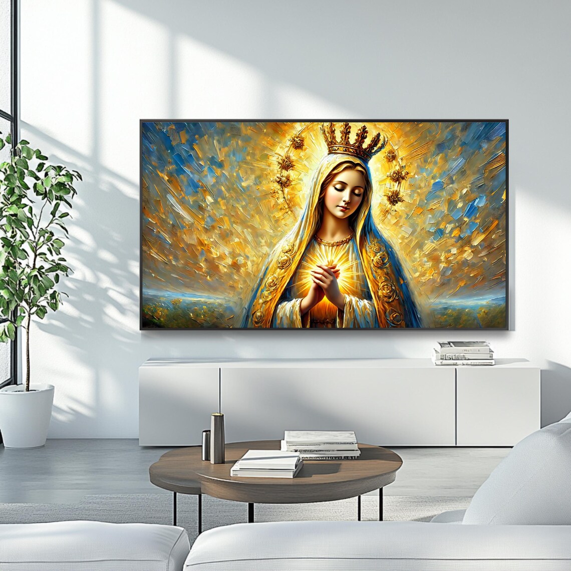 Blessed Virgin Mary Religious Wall Decor, Art Print - Image 4