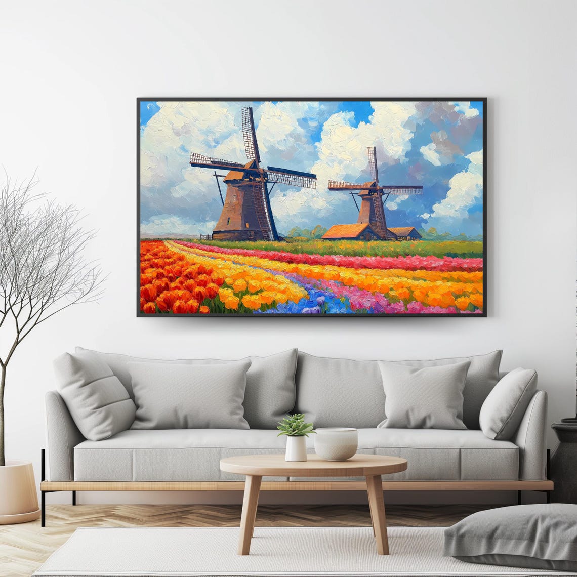 Dutch Windmills Tulip Fields Colorful Spring Flowers Holland Poster - Image 4