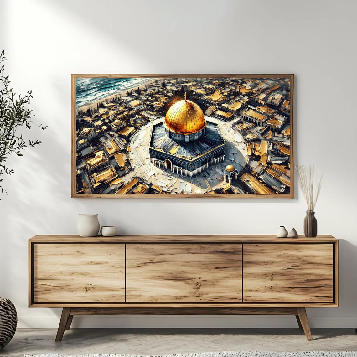 Jerusalem Dome Of The Rock Golden Dome Aerial View Travel Poster - Image 3