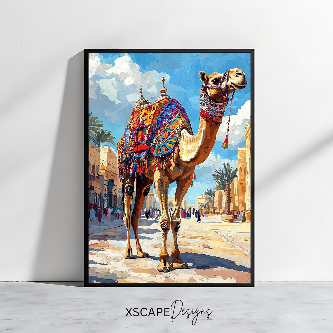 Colorful Camel Art Print, Middle Eastern Decor
