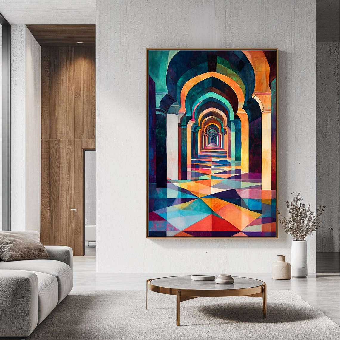 Moroccan Arches Print Vibrant Geometric Wall Art Islamic Architecture Decor - Image 3