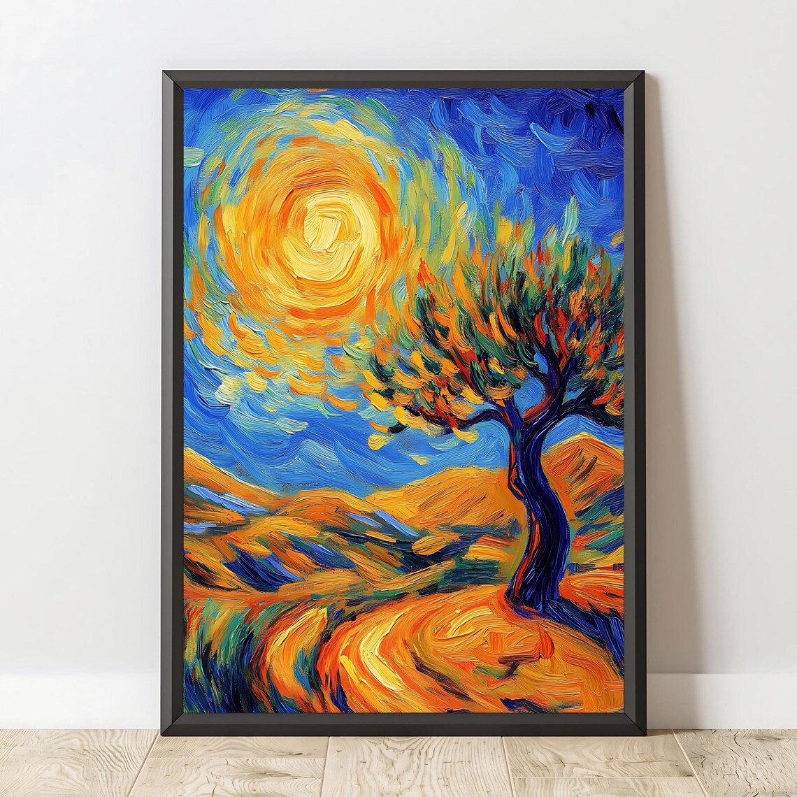 Sun Tree Landscape, Expressive Abstract Nature - Image 3
