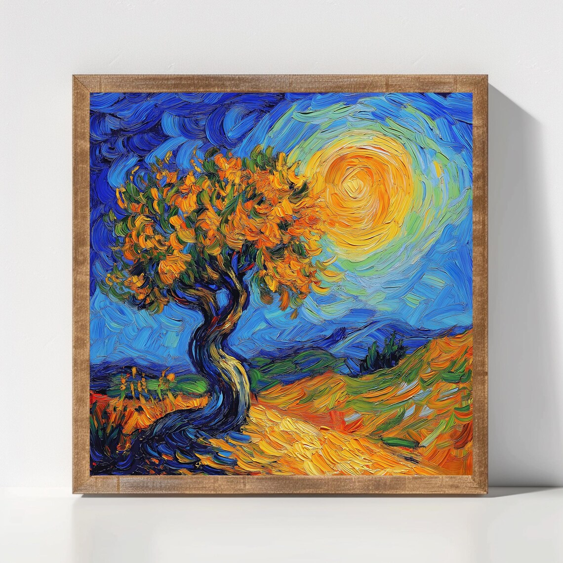 Colorful Tree Abstract Landscape Art Print - Image 2