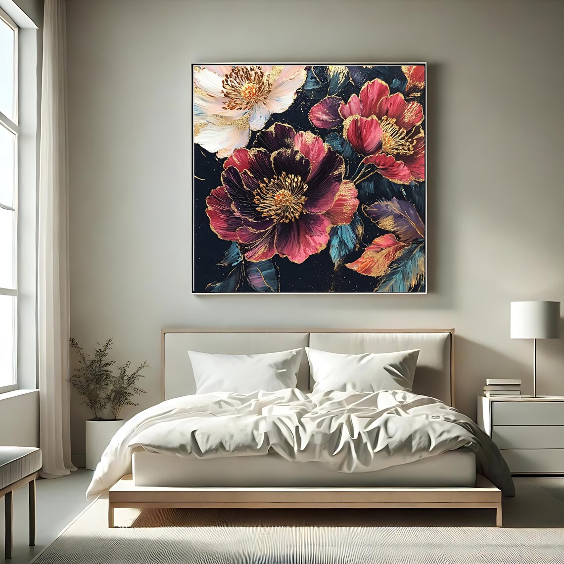 Elegant Floral Botanical Wall Decor, Modern Artwork - Image 3