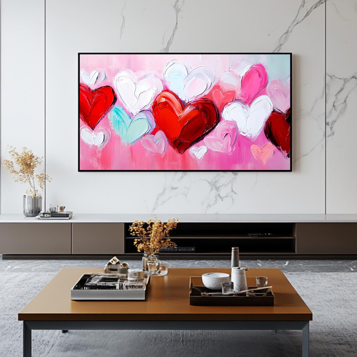 Valentine's Day Heart Art, Romantic Roku Screensaver - Image 2