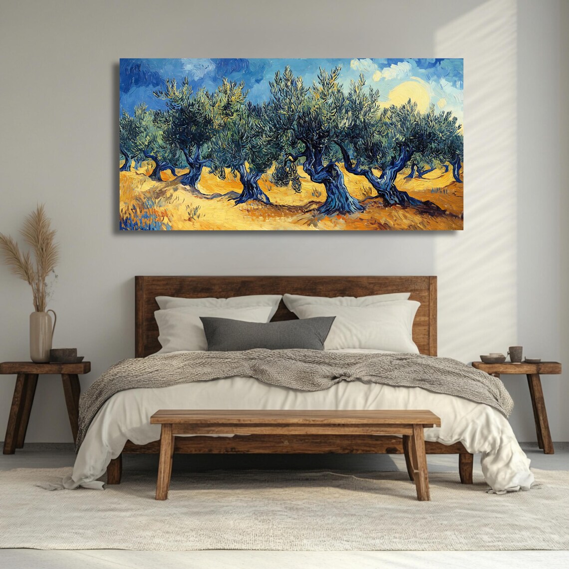 Olive Grove Panorama, Landscape Art Print - Image 2