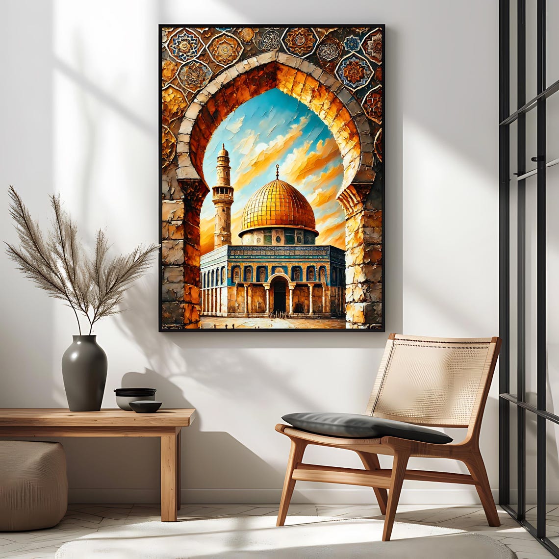 Dome Of The Rock Art Print Jerusalem Islamic Wall Decor Mosque Middle Eastern Architecture Muslim Home Poster - Image 2
