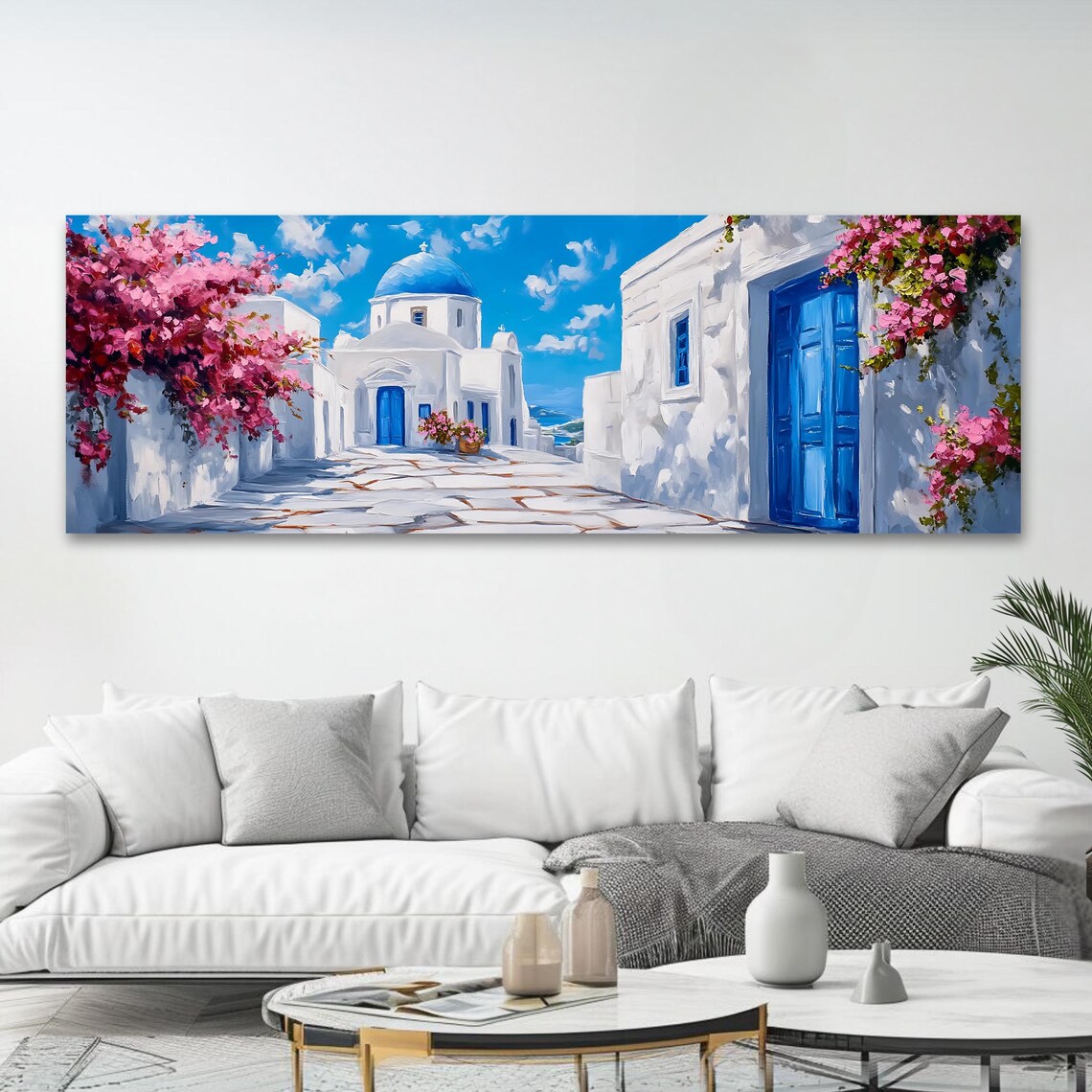 Santorini Travel Poster, Greek Island Art Print - Image 4