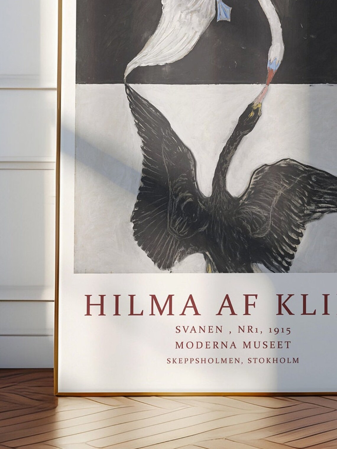 Hilma Af Klint Svanen The Swan Nr 1 1915 Black White Bird Poster - Image 3