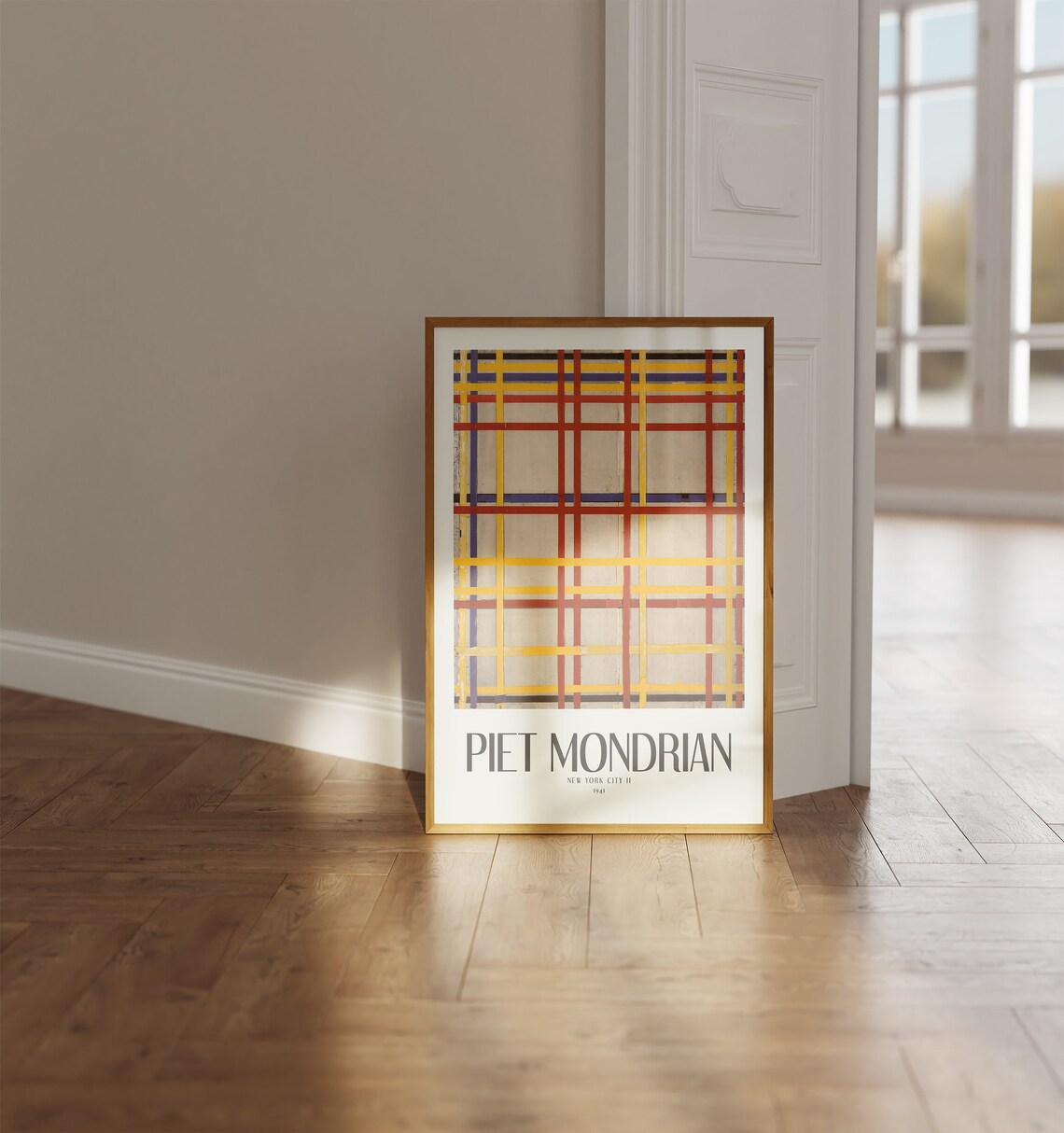 Piet Mondrian New York City II 1941 Colorful Grid Lines Poster - Image 4