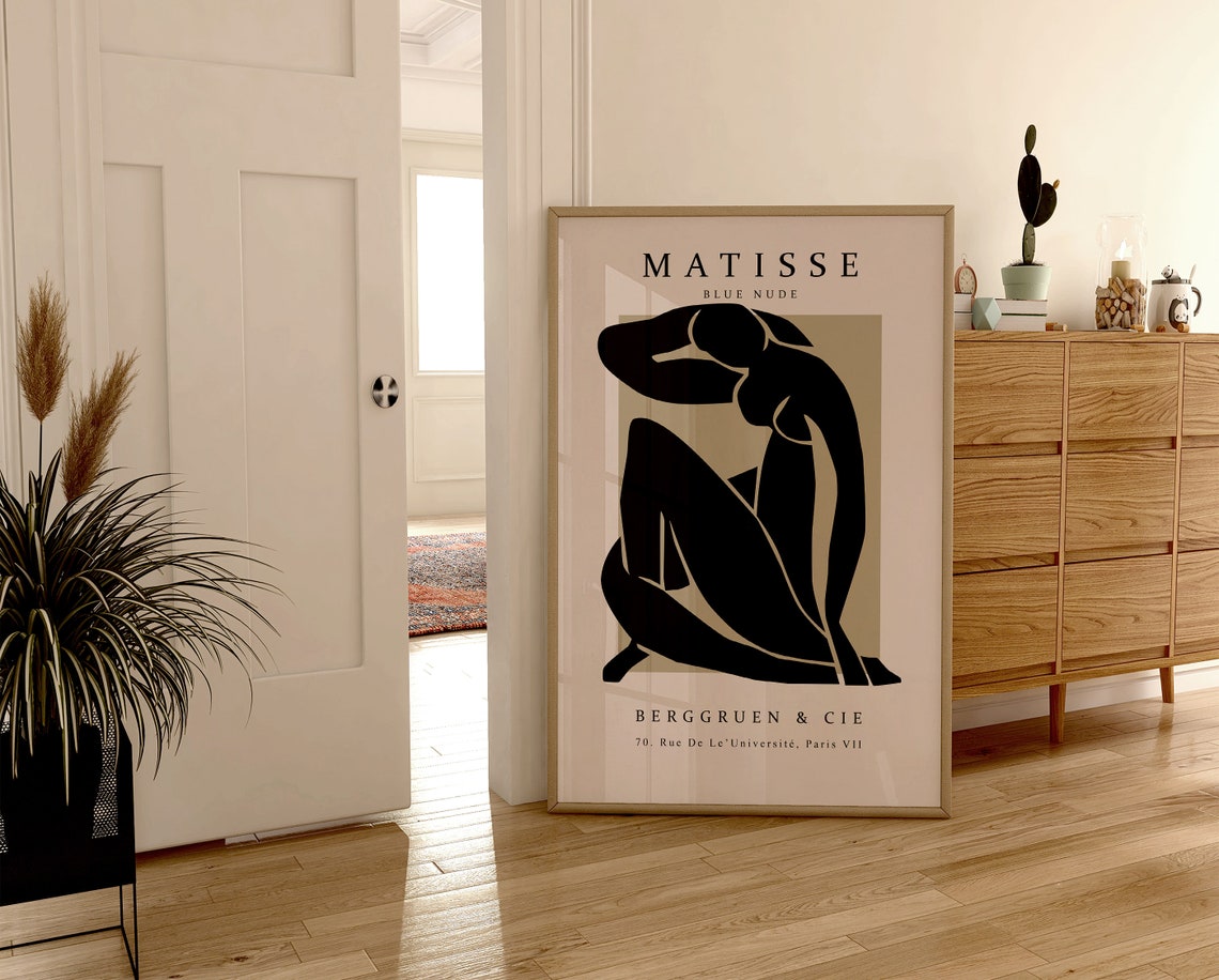 Henri Matisse Blue Nude Black Cutout Berggruen Paris Gallery Poster - Image 3