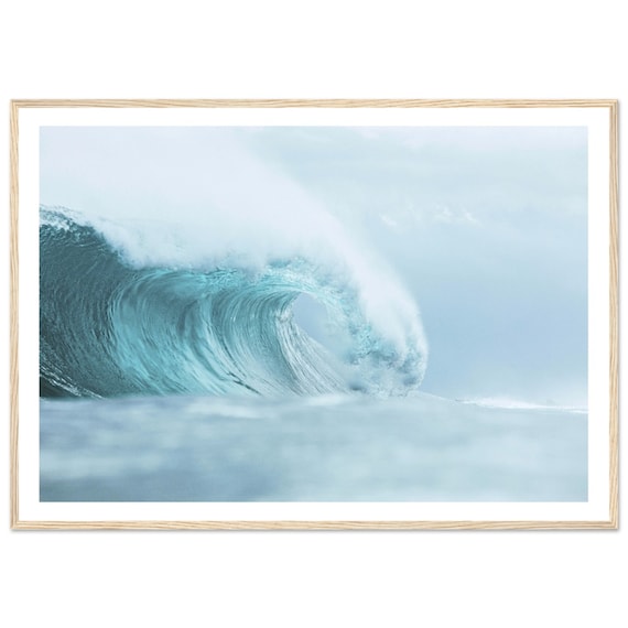 Ocean Barrel Wave Crashing Fine Art Coastal Photography Poster