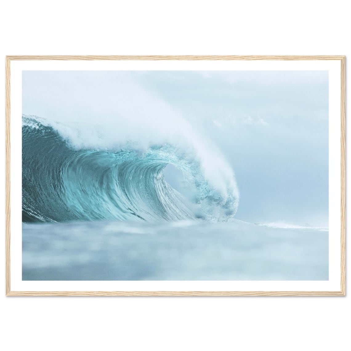 Ocean Barrel Wave Crashing Fine Art Coastal Photography Poster
