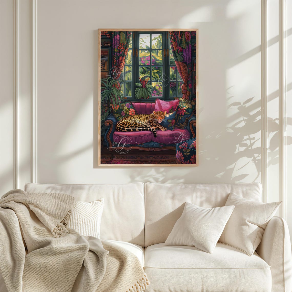 Colourful Leopard Print Wall Art, Eclectic Maximalist - Image 2