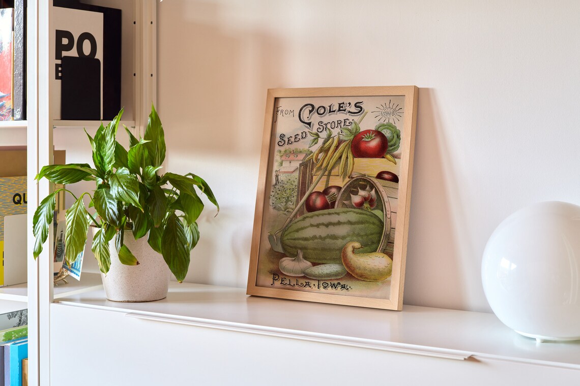 Vegetable Store Catalog Cover, 1890s Kitchen Poster - Image 3