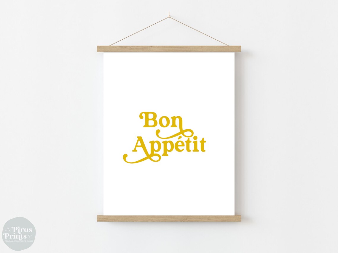 Bon Appetit Retro Typography Kitchen Decor - Image 2