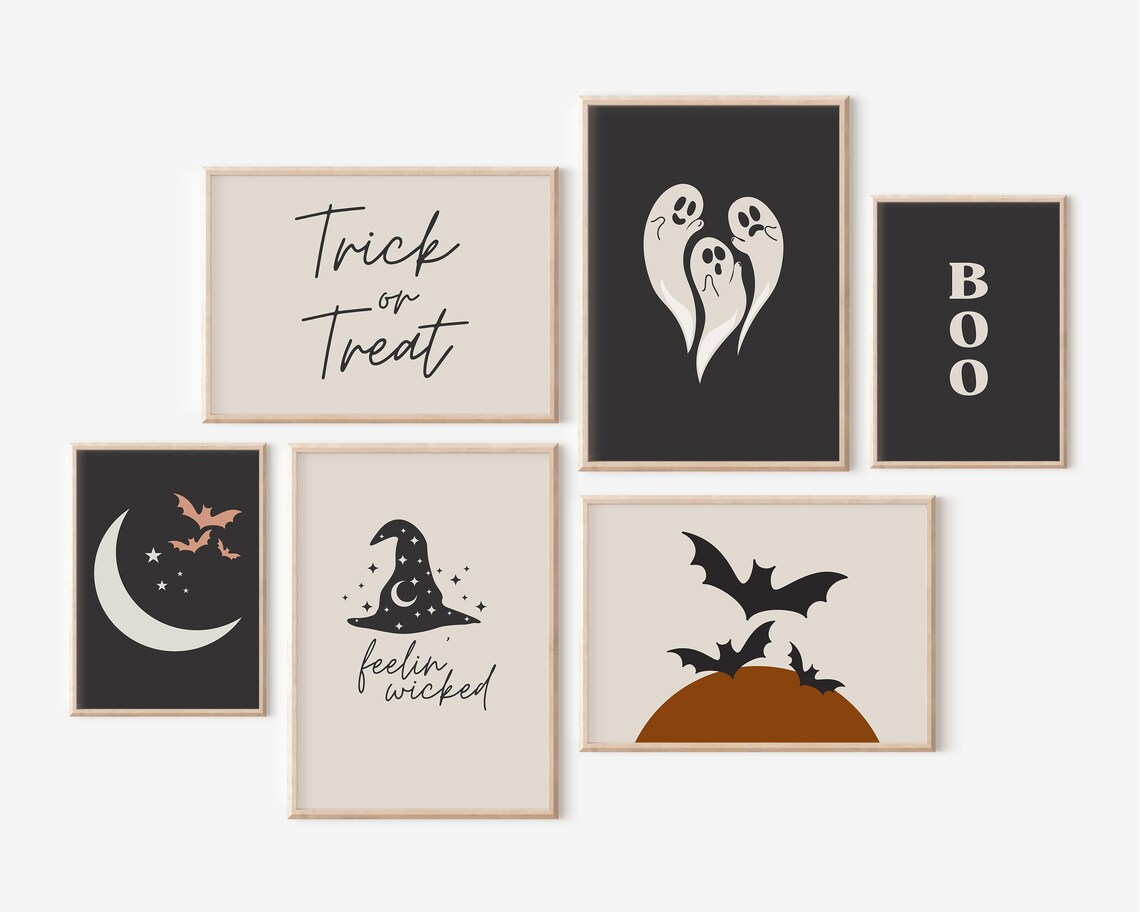 Halloween Gallery Wall Art Print Set, Halloween Decor - Image 4
