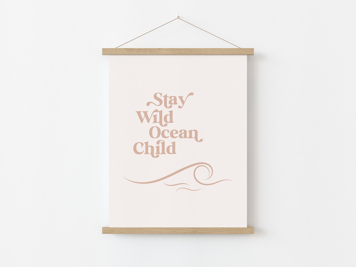 Stay Wild Ocean Child Art Print, Coastal Beach House Decor - Image 5