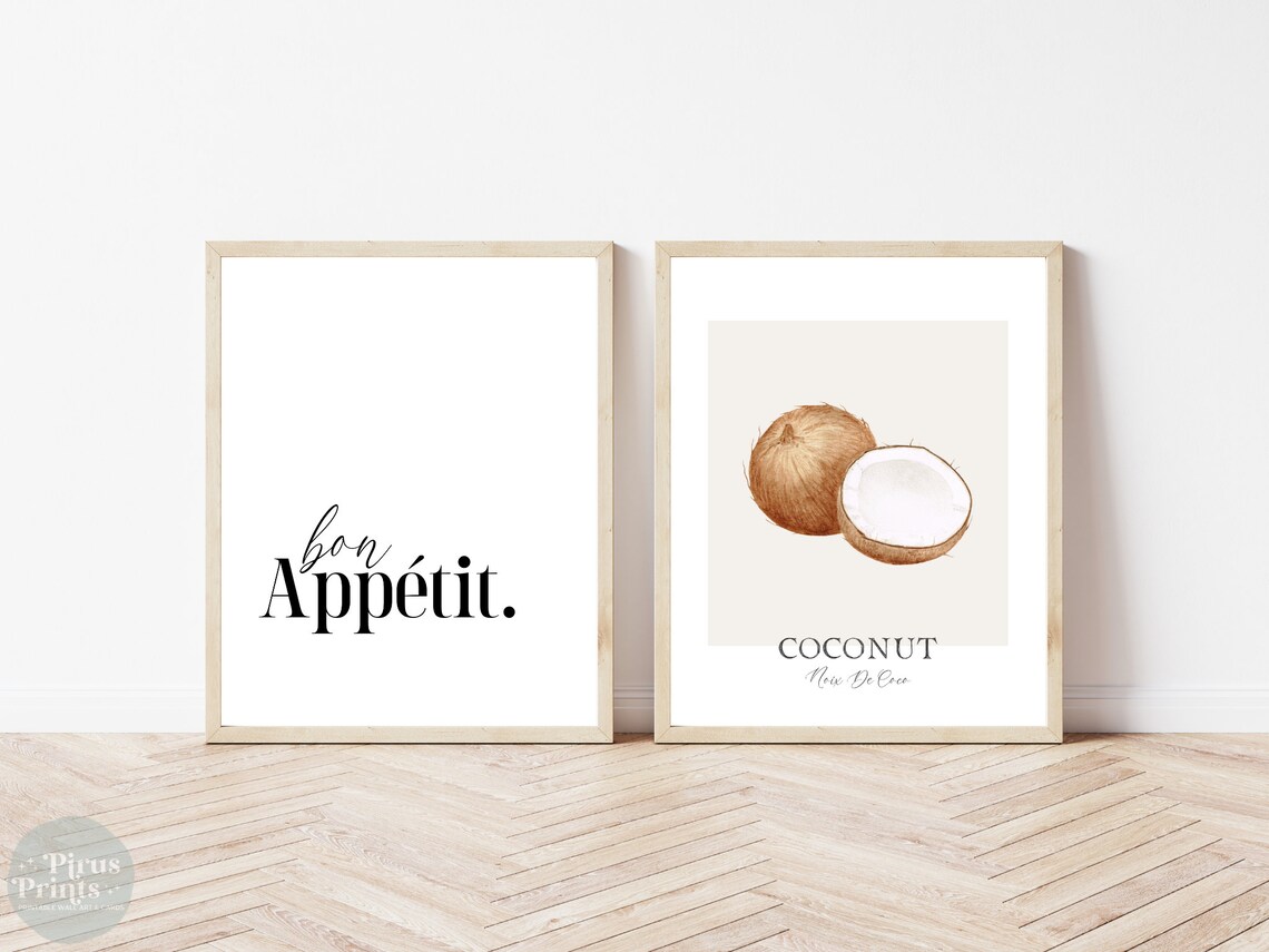 Bon Appetit Kitchen Wall Art, Minimal Dinner Party - Image 3