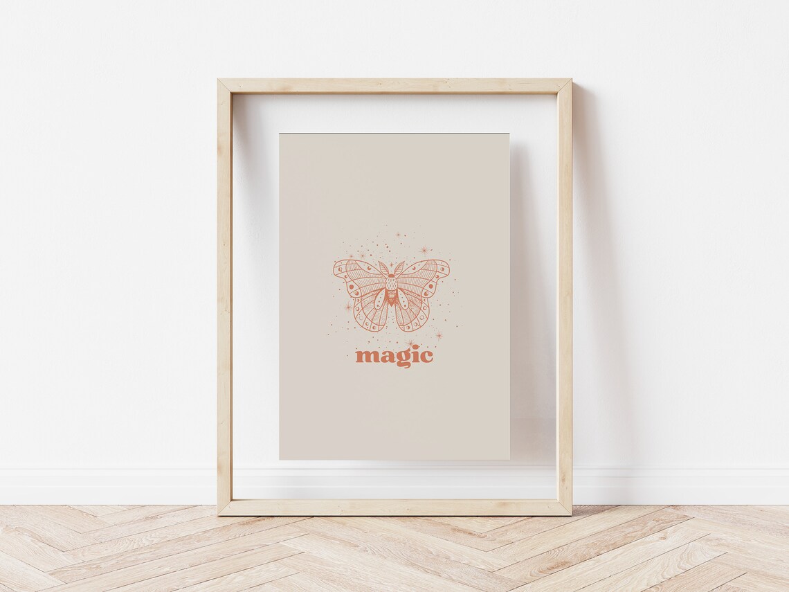 Boho Butterfly Magic Art Print, Light Academia - Image 3