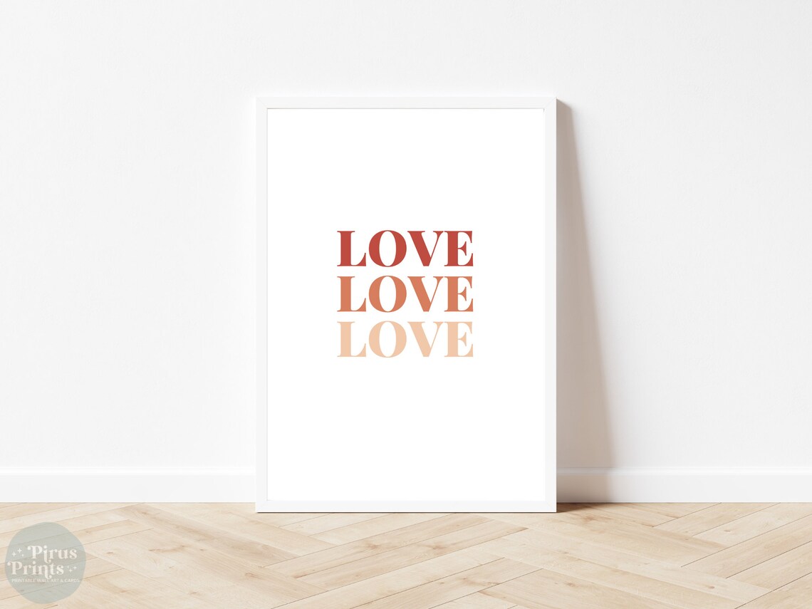 Love Typography Wall Art Print - Image 4