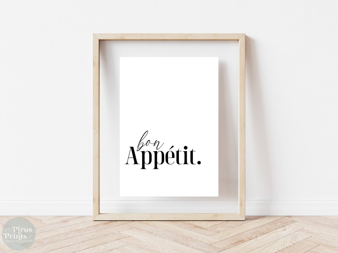 Bon Appetit Kitchen Wall Art, Minimal Dinner Party - Image 5