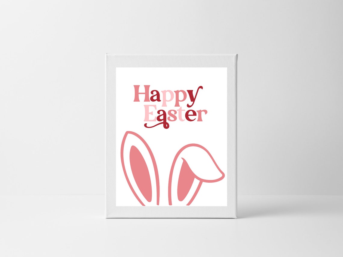 Happy Easter, Modern Bunny Ears Poster - Image 2