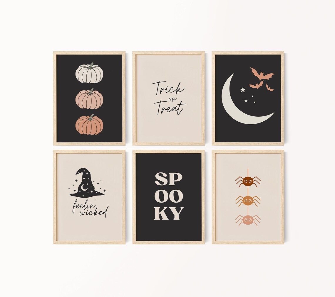 Halloween Gallery Wall Art Print Set, Halloween Decor - Image 5