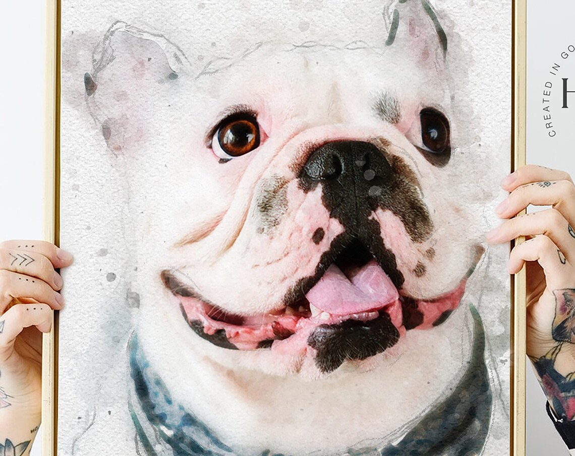 Custom Pet Portrait Art Print, Dog & Cat Memorial - Image 2