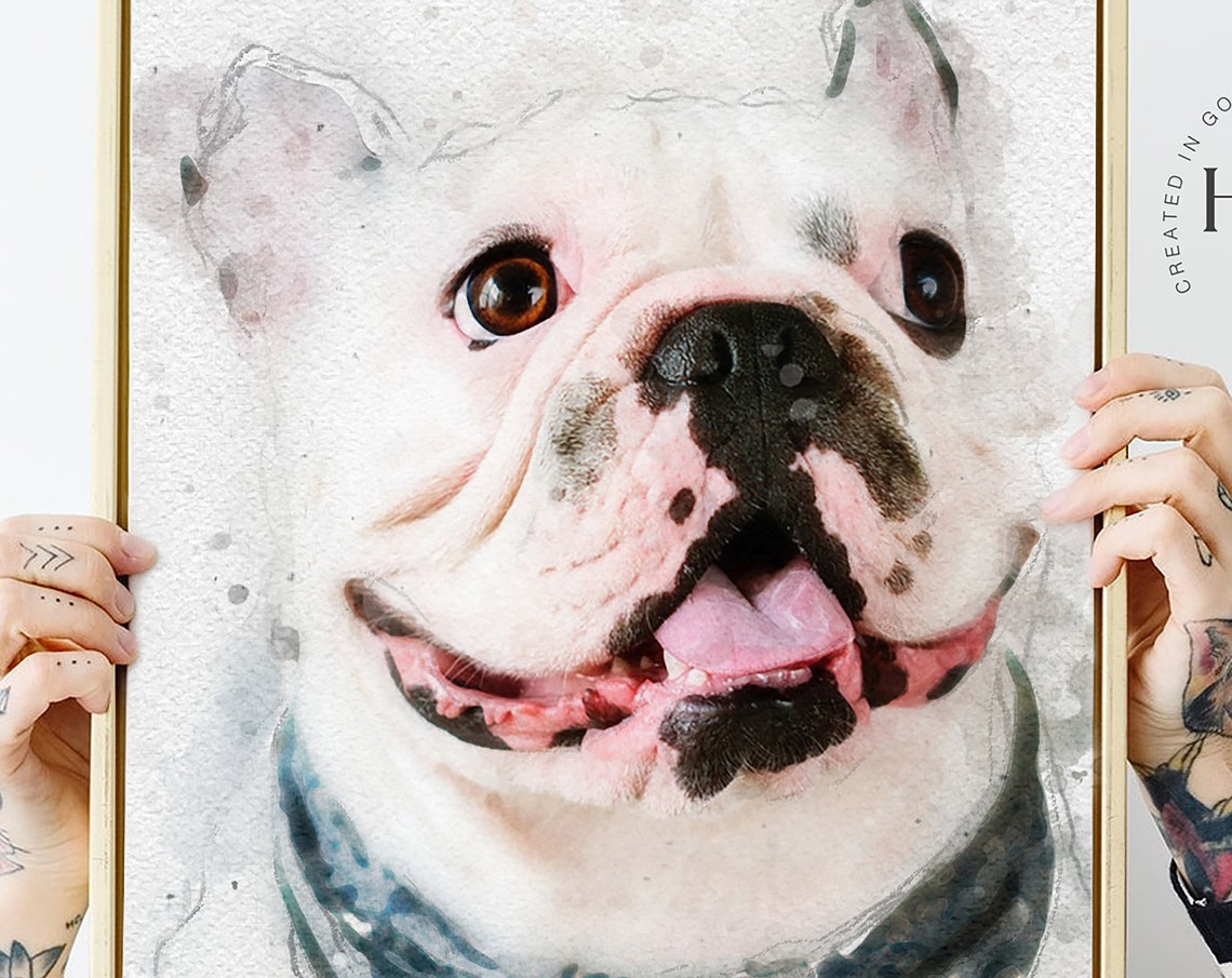 Dog Portrait Dog Art Custom Dog Watercolor Personalize Dog Drawing Dog Mom Gift Pet Art Pet Portrait Painting Gift For Her Gift For Momart - Image 3