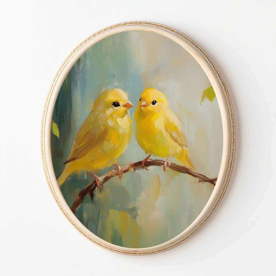 French Country Bird Painting, Vintage Songbirds Art Print