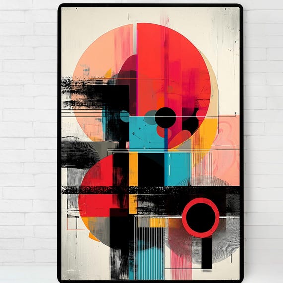 Abstract Geometric Heart Print Hope And Renewal