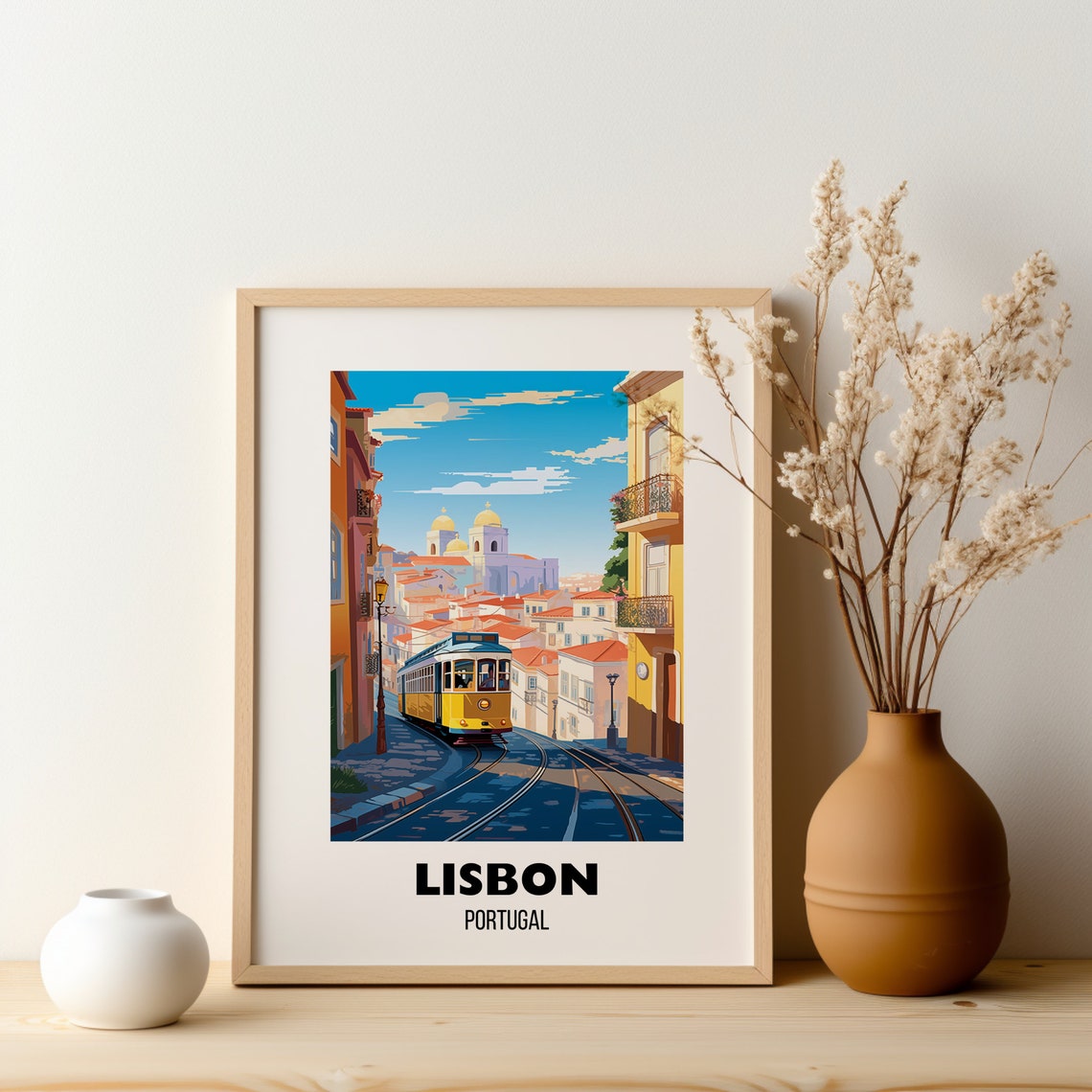 Lisbon Portugal Travel Poster Wall Art Portugal Poster Europe Travel Print Lisbon Wall Art Lisbon Gift Lisbon Print - Image 2