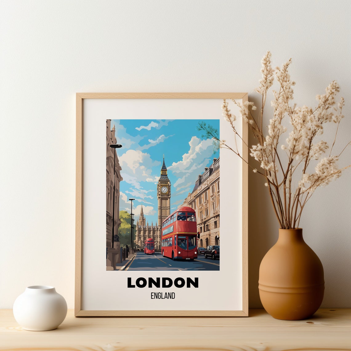 London Travel Poster Wall Art City Art Poster Europe Travel Prints England Wall Art London Gift London Print Wall Art - Image 2