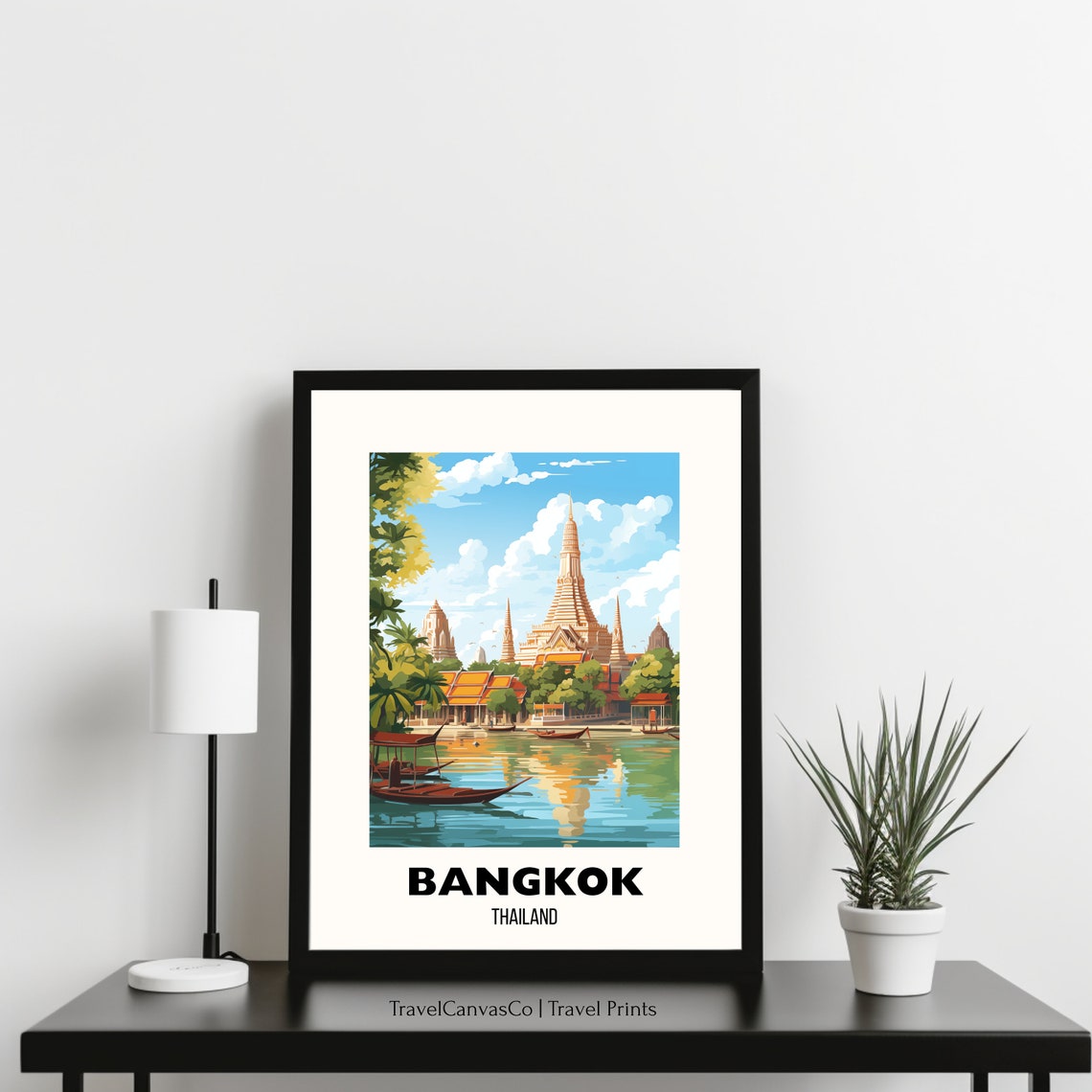 Bangkok Travel Poster Wall Art City Art Poster Asia Travel Prints Thailand Art Bangkok Gift Bangkok Print Wall Art - Image 3