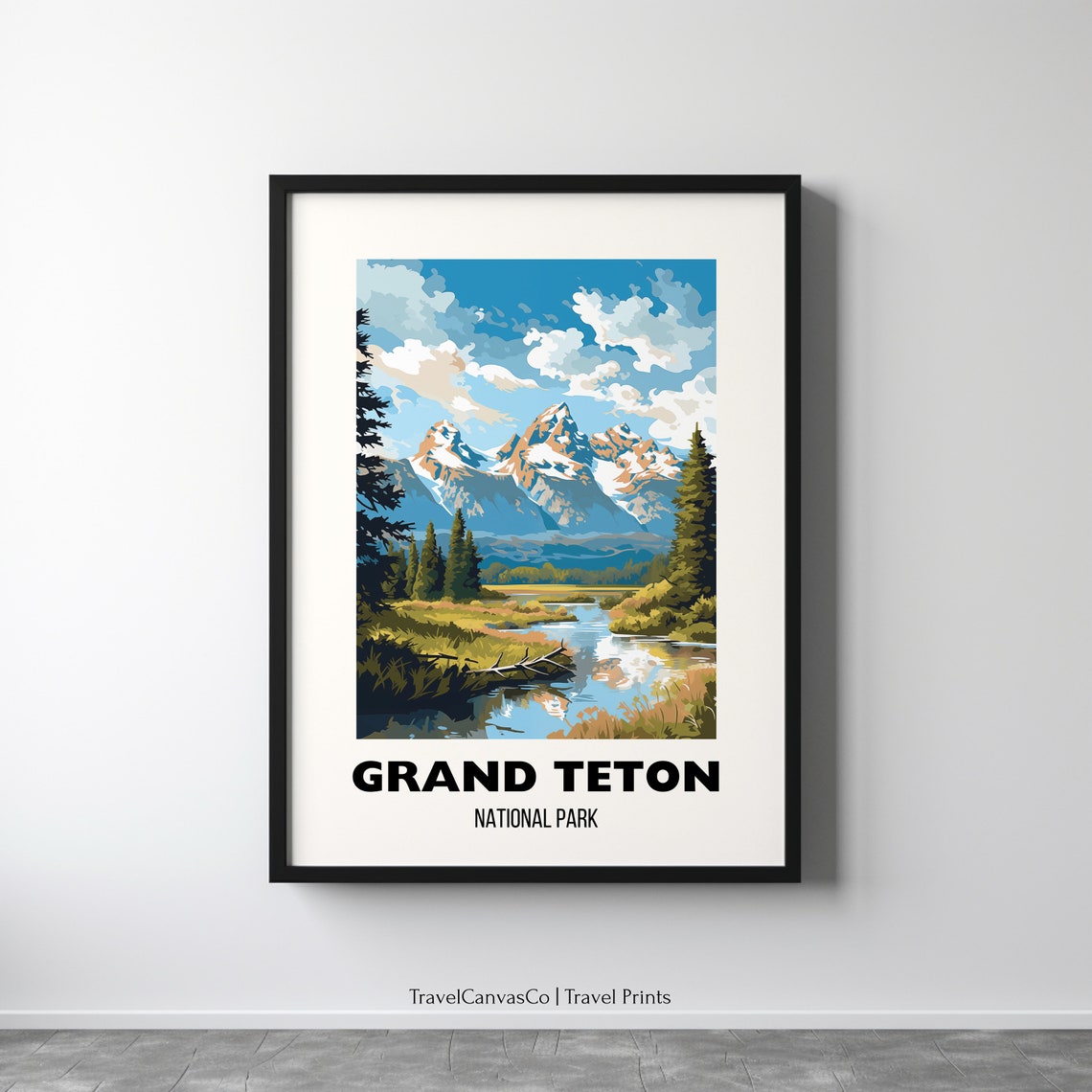 Grand Teton National Park Travel Print Wall Art Grand Teton Poster National Park Home Decor Grand Teton Travel Gift Art