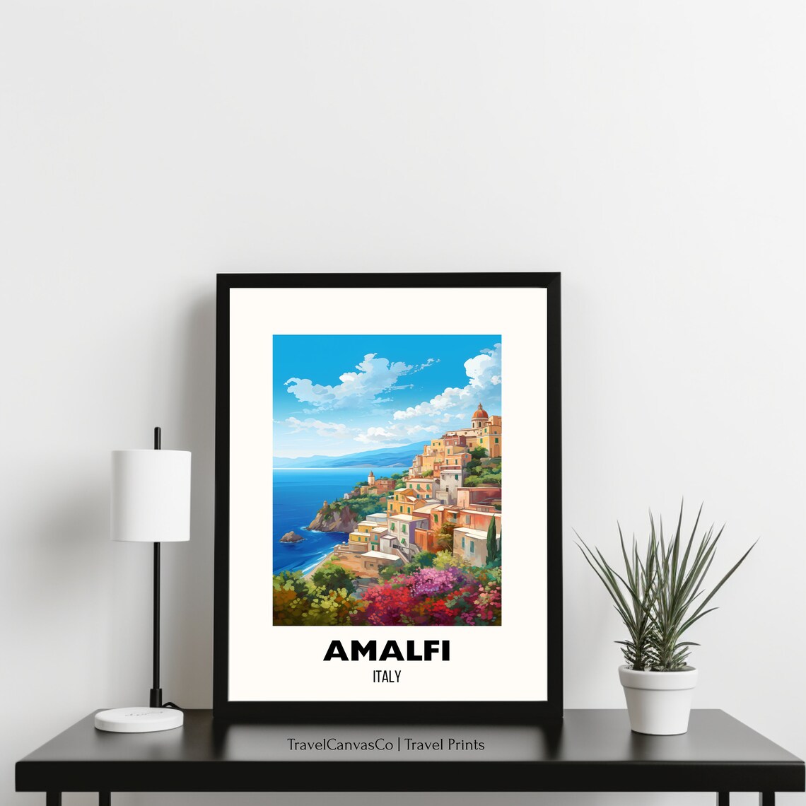 Amalfi Travel Poster, Italy Europe Wall Art Print - Image 3