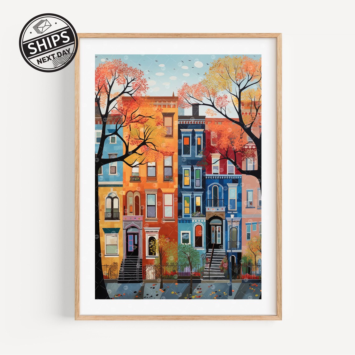 Upper West Side New York City Watercolor Art Print