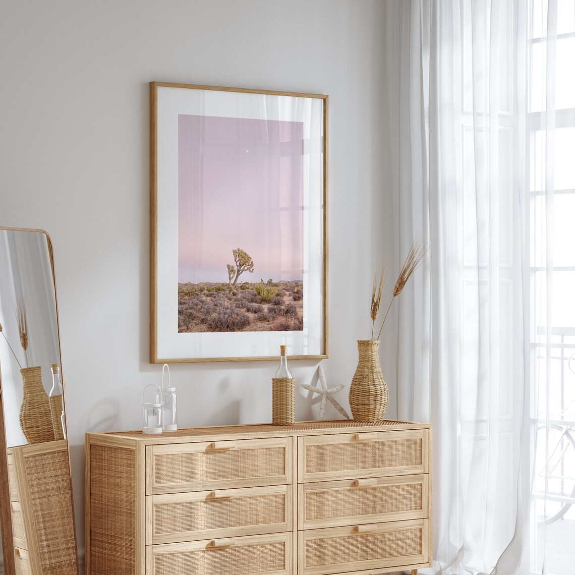 Joshua Tree Pink Sunset Travel Poster, California - Image 4