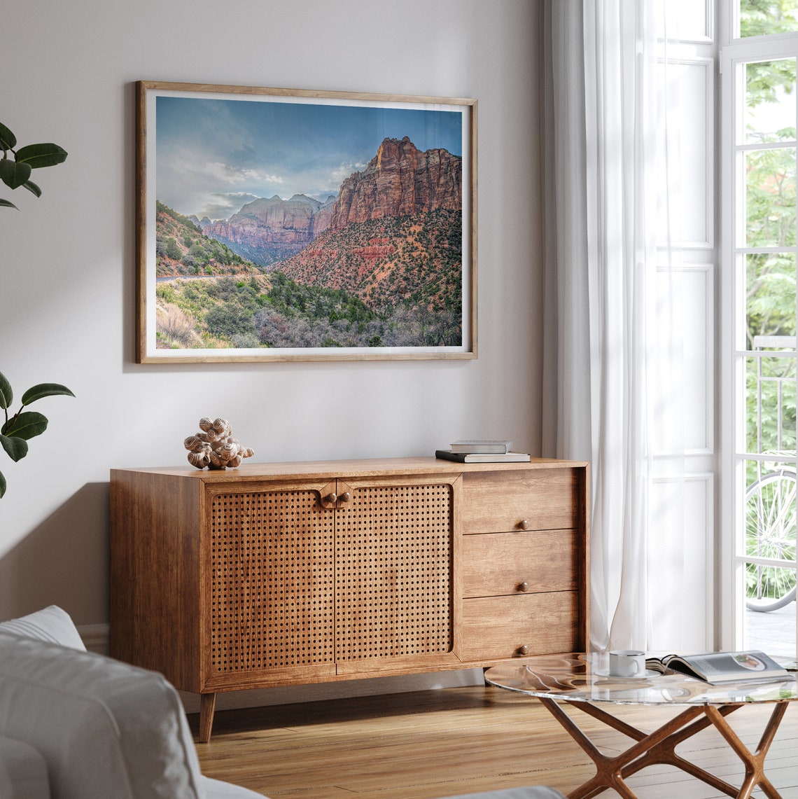 Zion National Park Red Rock Cliffs Canyon Golden Light Nature Poster - Image 5