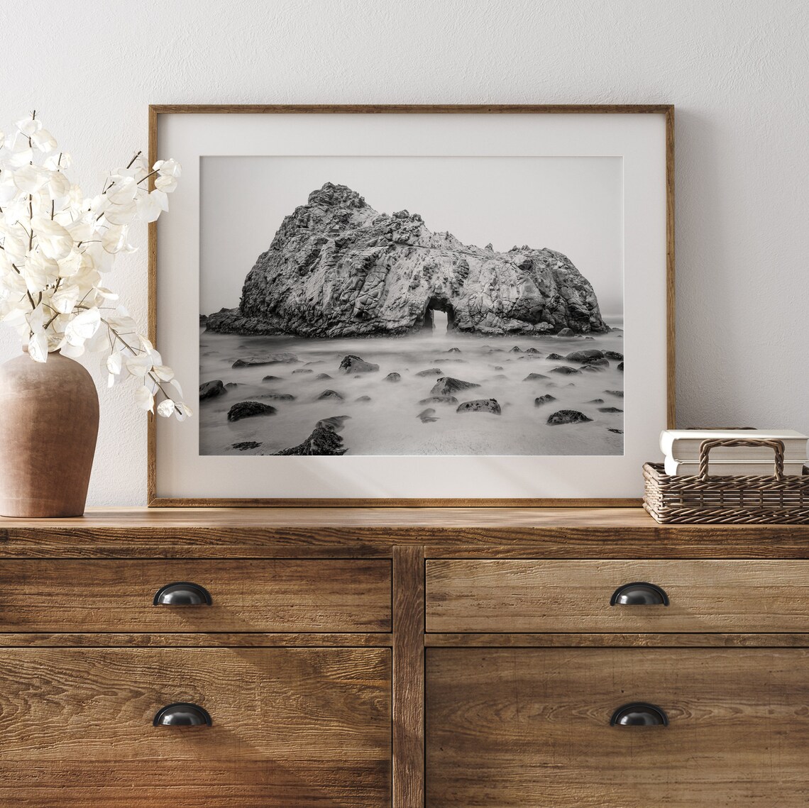 Big Sur Beach Black And White Art Print, Coastal View - Image 5