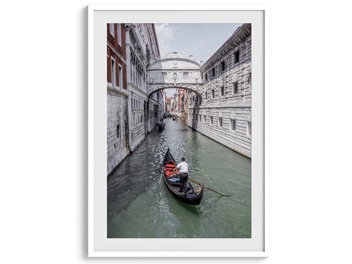 Venice Italy Bridge of Sighs Gondola Canal Photography Travel Poster - Image 4