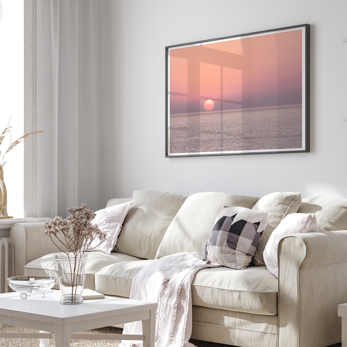 Abstract Ocean Sunset, Minimalist California Beach - Image 4