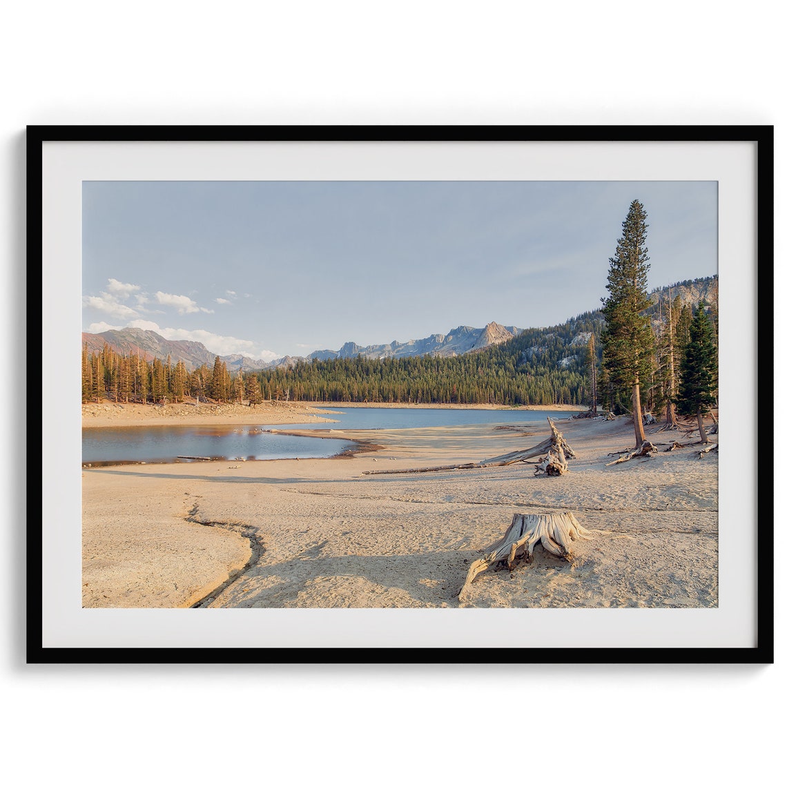 Mammoth Lakes California Mountain Lake Sandy Shore Pine View Poster - Image 2