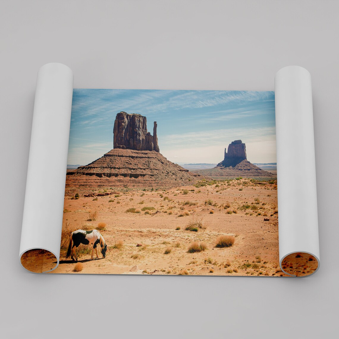 Western Desert Horse Print, Monument Valley Americana - Image 2