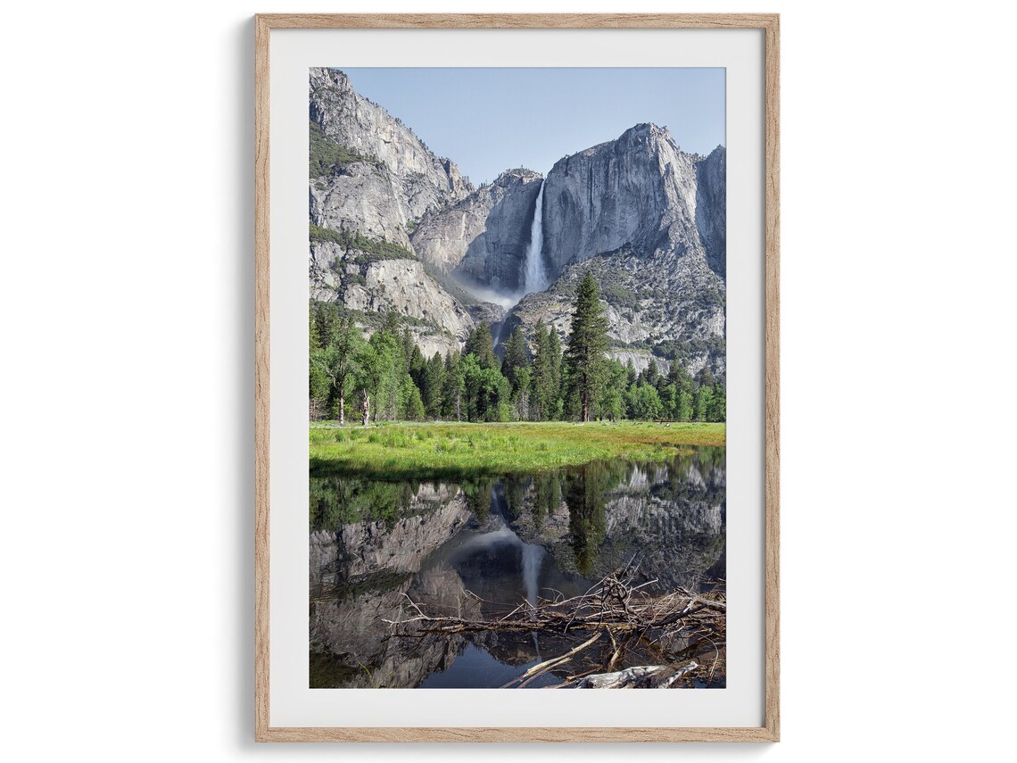 Yosemite Falls California Nature Landscape Art Print