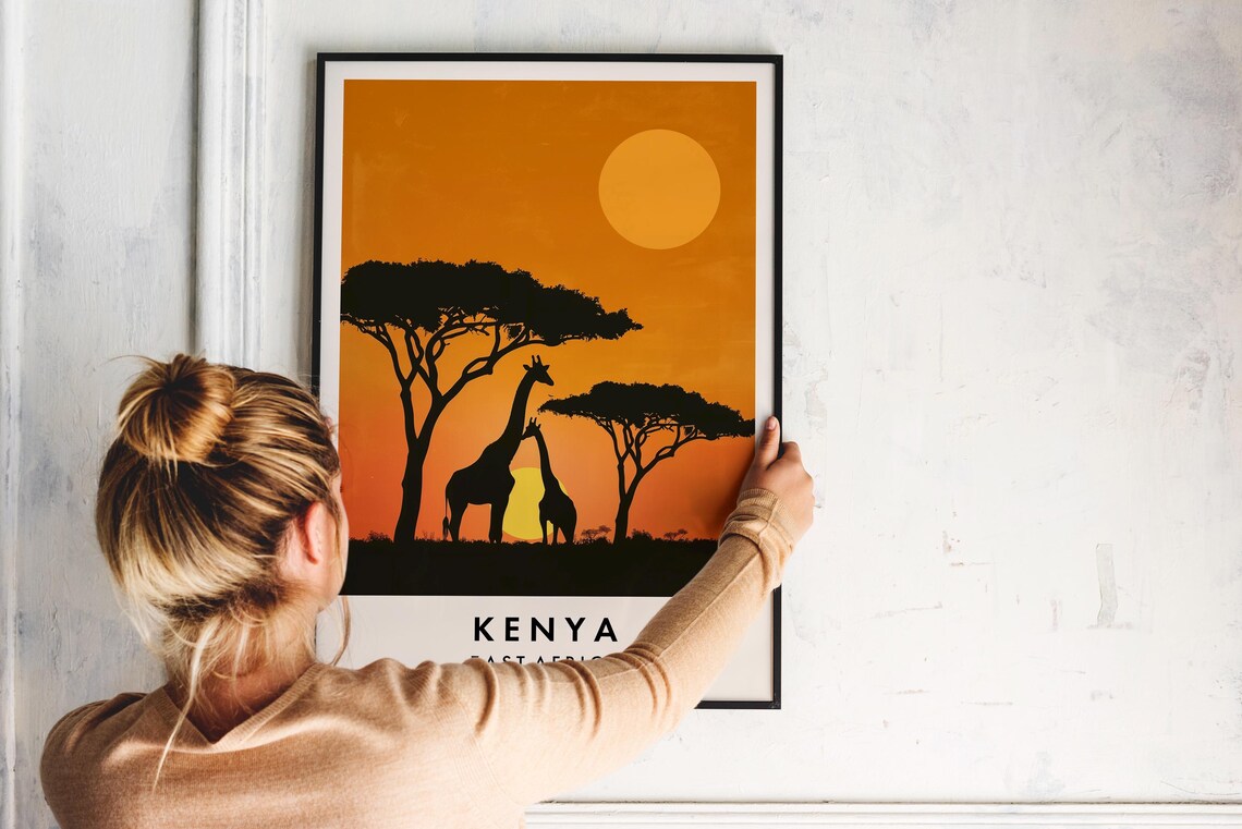 Kenya Travel Poster, Africa Travel Art Print - Image 2
