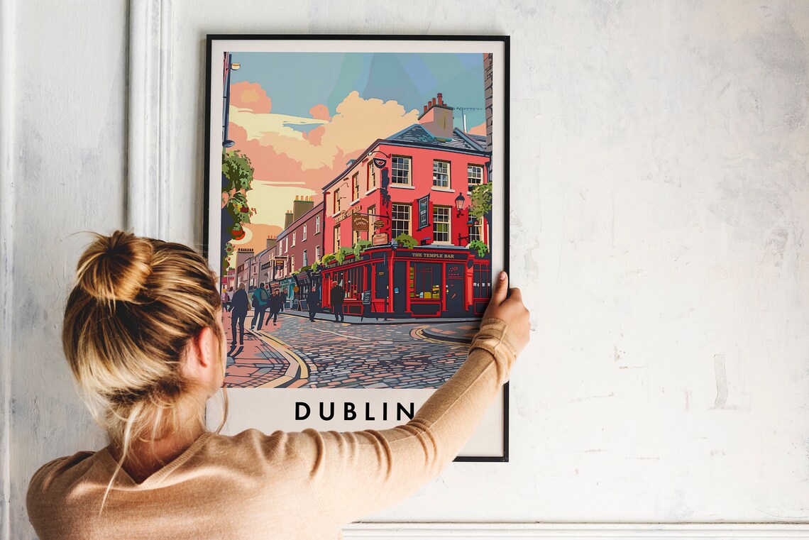 Dublin Travel Poster, Ireland Travel Art - Image 2